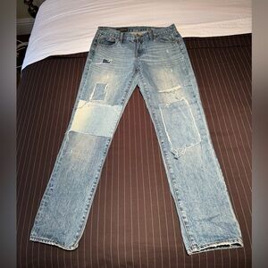 J. Crew Women’s Broken in Boyfriend Light Blue Distressed Jeans